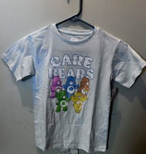 Light Blue Girls Care Bears Graphic T-shirt Small 6/6X Back 2 School