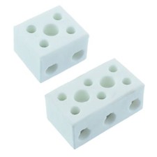 2 or 3 Pole Ceramic Steatite Terminal Block Connector High Temperature
