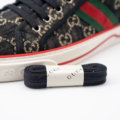 size 13G - Gucci Tennis Black Denim Sneakers GG print | eBay display picture 2
