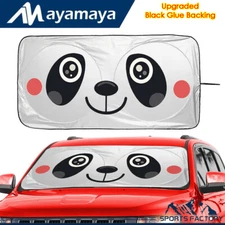 Car Windshield Sun Shade Front Visor Foldable Shield UV Block Truck Cover Panda
