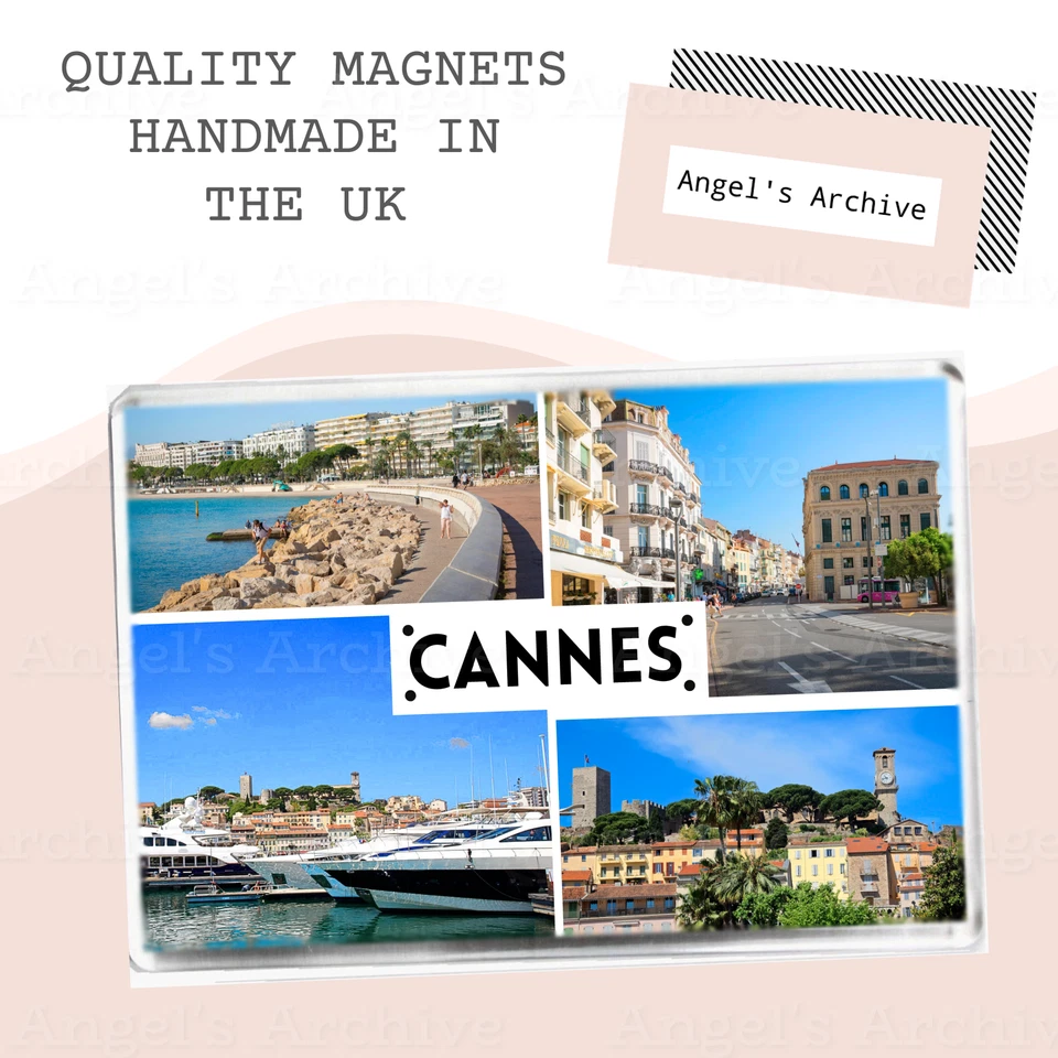 CANNES ✳ FRANCE ✳ SOUVENIR TOURIST HOLIDAY ✳ FRIDGE MAGNET ✳ GIFT
