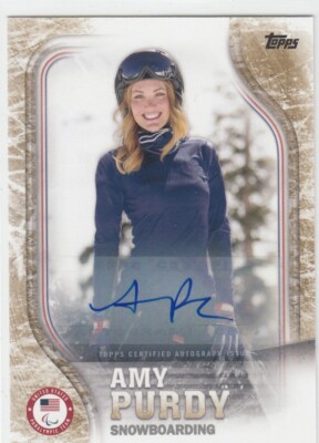2018 Amy Purdy Topps Olympics GOLD AUTO /25 - #30 USA Snowboarding