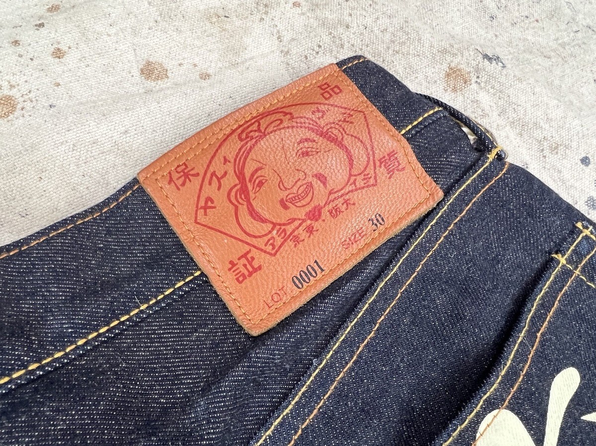 Evisu Japan Raw Selvedge Denim Jeans Lot 0001 30 31 x 32 Evisu Japan Raw Selvedge Denim Jeans Lot 0001 30 31 x 32