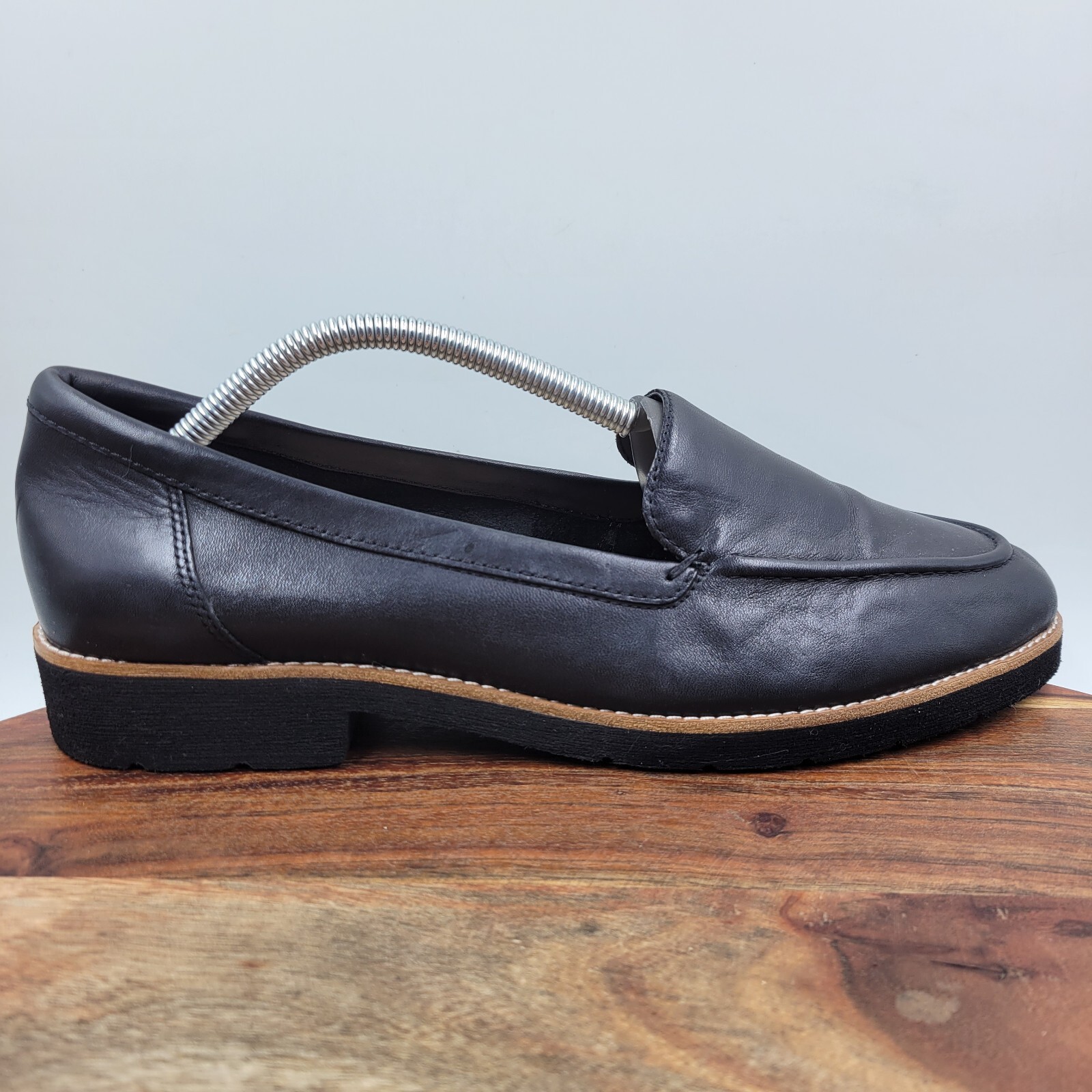 Aldo Loafer Shoes Women's 11 Black Leather Comfort Mo… Gem