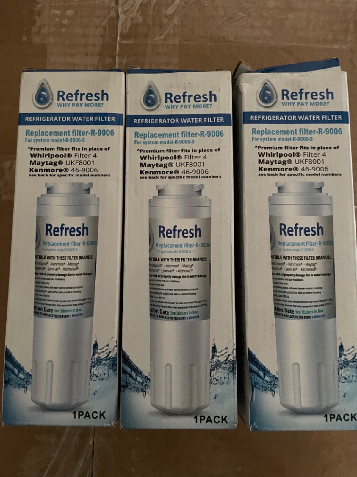 Refresh Refrigerator Water Filter R9006Set of 3 eBay