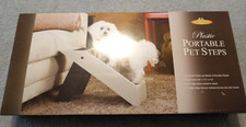 Pet Store 14 1/2" high plastic portable pet steps/stairs pets up to 75 lbs. NIB
