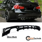 For 2012-2018 BMW 3 Series F30 F31 M-Sport Gloss Black Rear Bumper Diffuser Lip