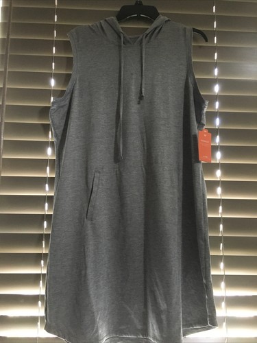 Tek Gear Dry Tek SL hand Pockets gray Hoodie Dress WM XL NWT | eBay