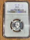 1961 Washington Quarter NGC MS65