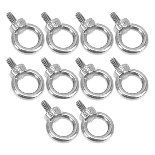10Pcs M6 Stainless Steel Lifting Ring Eye Bolt Heavy Duty Marine Grade Ring FF - Picture 2 of 22