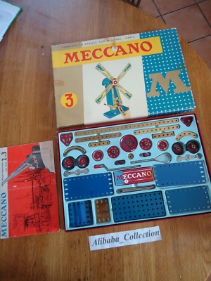 Meccano Ancien Boîte Série 3 Années 1960 Fabriqué En France