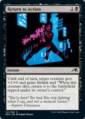 RETURN TO ACTION X 4 N/M KAMIGAWA NEON DYNASTY MAGIC THE GATHERING