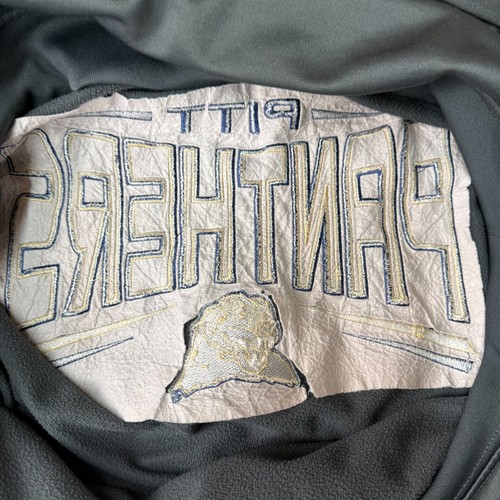 Pitt Panthers Sweatshirt Mens Medium Grey Hoodie Embroidered Pittsburgh CI Sport - Picture 8 of 9
