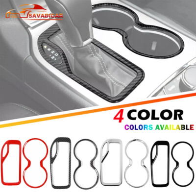 Gear Shift Control Panel + Cup Holder Cover Trim for Jeep Grand Cherokee 2016-21