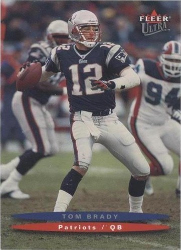 2000 Fleer Ultra Polychrome Tom Brady Rookie Gold Refractor Card