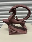 Haeger Ram Figurine 21in Ceramic Glossy Mauve Art Pottery 1986 MPN 6044