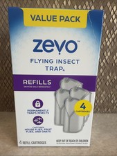 Zevo Flying Insect Trap, Fly Trap Refill Cartridges Twin Pack, 4 Cartridges