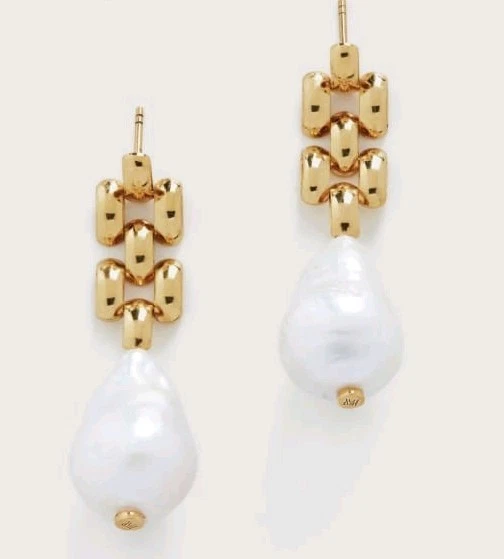 MONICA VINADER Heirloom Baroque Pearl 18k Gold Vermeil Earrings.New RRP £250 - Image 2 of 4