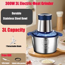 3L Electric Meat Grinder Mincer Mixer Home Blender Food Chopper Processor 300W