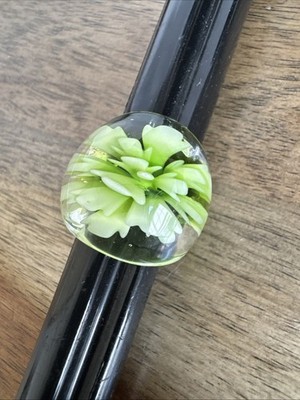 murano glass Dome  cocktail Statement Piece Ring Size 7.25