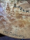 CB Carver Vintage Alaska 1987 Hand Painted Cooper Plate Wall Hanging Signed 12" — photo 2