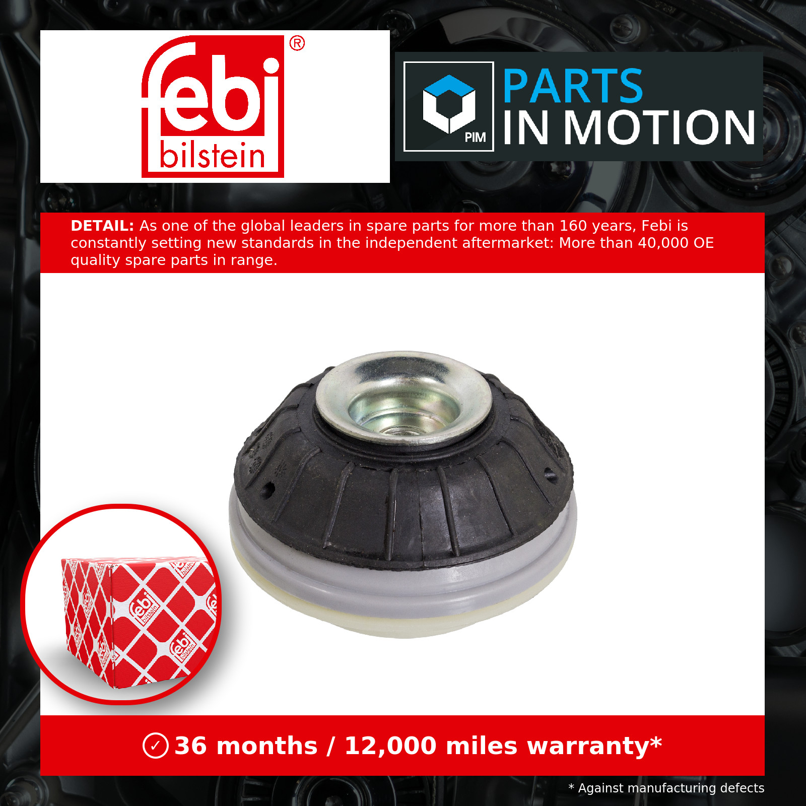 REPAIR KIT SUSPENSION STRUT SUPPORT MOUNT 104362 FOR FIAT 312A2/199B6.000 0.9L - Image 5