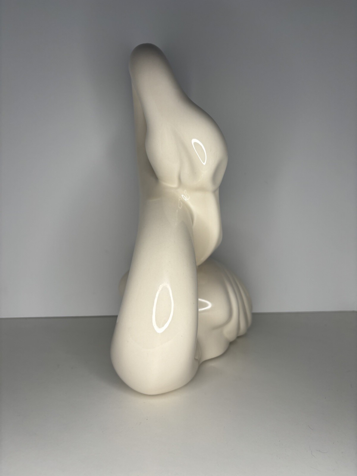 Vintage Jaru Flamingo Ceramic Art Deco Cream Statue