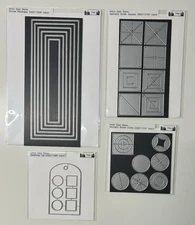 Repro Dies Lot of 4 - SIMON SAYS STAMP Geometric Squares/Circles, Rectangle, Tag