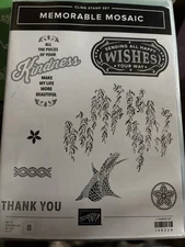 Stampin Up Memorable Mosaic Rubber Cling Stamp Set