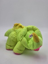 Vintage 1992 Fisher Price Puffalump Triceratops Belly Roar Dinosaur Plush 15"