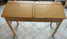 Old School Desk and 2 Chairs (Combination with Lift-Up Lid)
