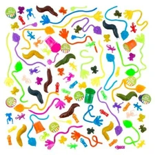 Fun Express Assorted Sticky Stretchy Toys 100 Pieces