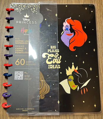 Happy Planner Disney Princess Good Vs. Evil Notebook 60 Sheets 8.5'' x 11''