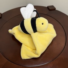 Burts Bees Lovey Bumble Bee Baby Security Blanket Yellow Black Organic Cotton
