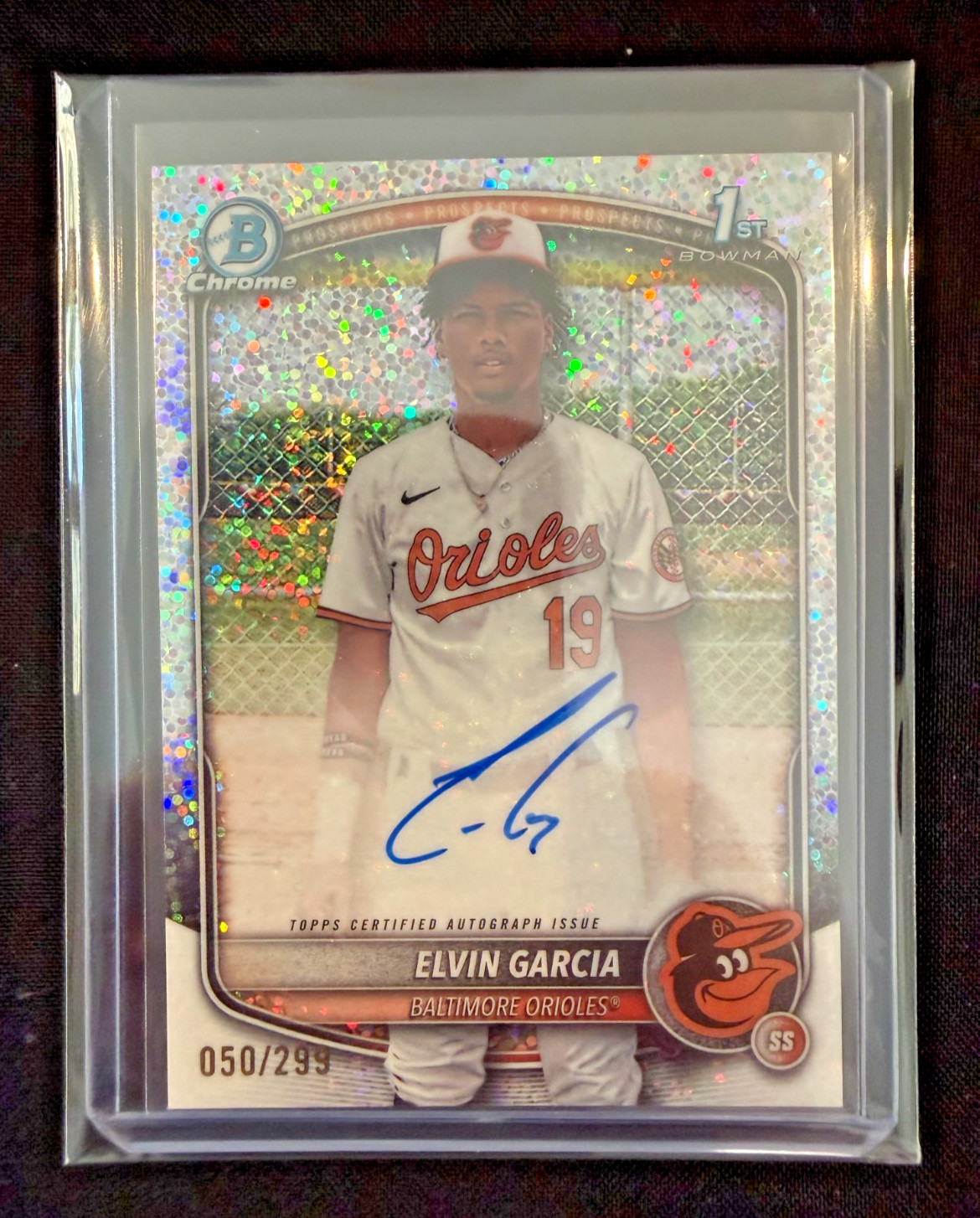 2025 Bowman Chrome #CPA-EG Elvin Garcia 1st Bowman Sparkle Auto #/299