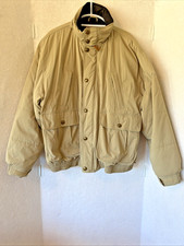 Men's Vintage Woolrich Bomber Jacket Tan w/Black Quiltedl Lining XL