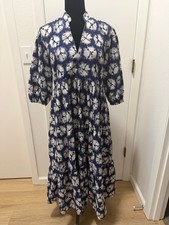 Wayward Fancies Tie Dye Maxi Dress Womens S Boho Cottagecore Tiered Blue White