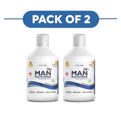 Swedish Nutra Man 50+ Multivitamin Liquid Orange 500ml 2er Pack