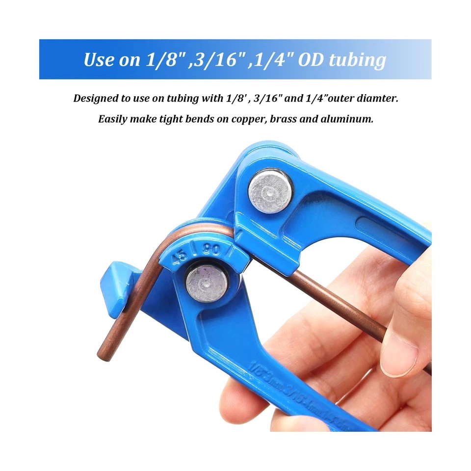 Kit de línea de freno recubierto de cobre Tnisesm 3/16 25 pies + dobladora de tubo azul + cobre Al... Foto 2 de 4