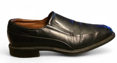 Rockport APM12091 Black Leather Loafer Slip-On Shoes Apron Toe Men 11.5M Classic