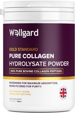 Wellgard Bovine Collagen Powder 400g - Hydrolysed Peptides, Unflavoured,