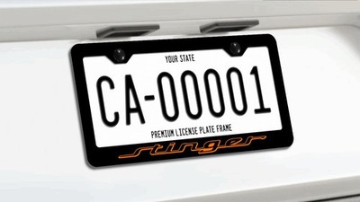 GT Line / Stinger License Plate Frame | Orange | Sport Racing | Premium Metal