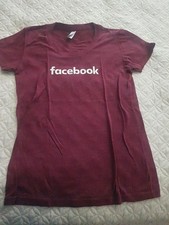 VTG Facebook Shirt Mens S Red American Apparel