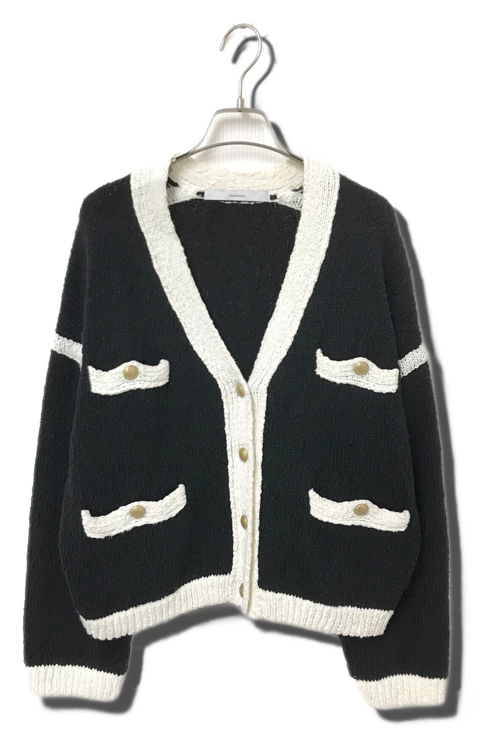 FRAMeWORK Cropped Knit Jacket 23080200000000 Blac… - image 1