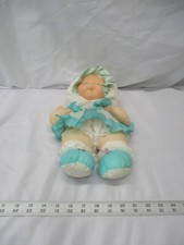 1991 Fisher Price PUFFALUMP KIDS 13" Doll Green Stripe dress blonde Girl Toy