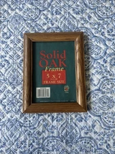 Vintage Solid Oak Wall Frame Solid Wood 5”x7” Made In USA