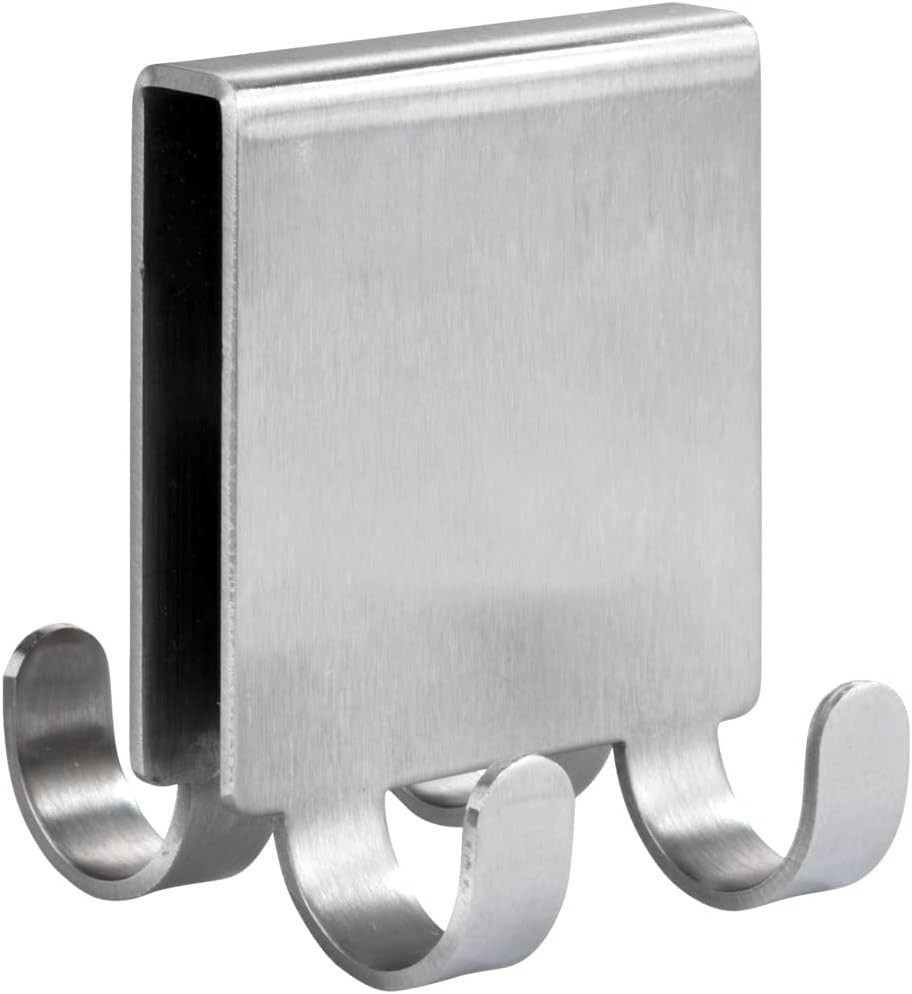 WENKO Vieste Duo 23787100 Double Shower Hooks for Shower Screen with 4 Hanging