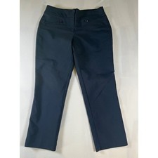 Ann Taylor Petite Navy Blue Straight Leg Career Dress Pants Size 8