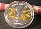 SUPER BOWL XL STEELERS & SEAHAWKS 2006 L.E #7093 .999 FINE SILVER ONE TROY MEDAL