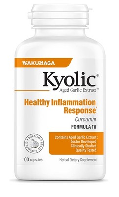 Kyolic Curcumin Herbal Supplement 100 Count Odorless Aged Garlic Extract
